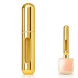 Parfüm Şişesinden Çanta Içi Mini Doldurulabilir Seyahat Cep Yedek Parfüm Şişesi 5 ml, Makyaj Organizer, (1 Adet) (Gold)