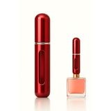 Parfüm Şişesinden Çanta Içi Mini Doldurulabilir Seyahat Cep Yedek Parfüm Şişesi 5 ml, Makyaj Organizer, (1 Adet) (Kırmızı)