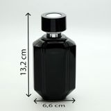 PARFÜM VE KOLONYA ŞİŞESİ 100 ML 3 ADET SİYAH ÖZEL KOLAY KAPAMA CAM ŞİŞE