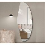 Parıltı Ayna Asimetrik Salon Aynası - Gümüş