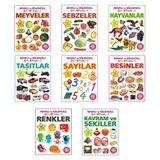 Parıltı Okul Öncesi Renkli ve Eğlenceli Çıkartmalar Seti 8 Kitap