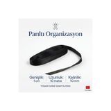 parıltı organizasyon Siyah Saten Kurdele 1 Cm 10 Metre Özel Gün Hediye Süslemesi