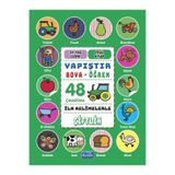 Parıltı Yayınları Boyama ve Çıkartma Kitapları İlk Kelşmelerle Yapıştır Ve Boya Öğren - Çiftlik - Yeşil Kitap 3 Yaş Üzeri
