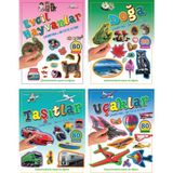 Parıltı Yayınları Çıkartma ve Aktivite Kitabı Serisi - Evcil Hayvanlar+Doğa+Taşıtlar+Uçaklar - 4+ Yaş - Okul Öncesi - Set - 4 Kitap - Çıkartma - Etkinlik - Aktivite