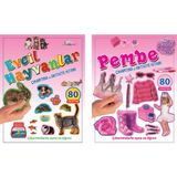 Parıltı Yayınları Çıkartma ve Aktivite Kitabı Serisi - Evcil Hayvanlar+Pembe - 4+ Yaş - Okul Öncesi - 2 Kitap - Set -çıkartma - Etkinlik - Aktivite