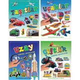 Parıltı Yayınları Çıkartma ve Aktivite Kitabı Serisi - Taşıtlar+Uçaklar+Uzay+Çiftlik - 4+ Yaş - Okul Öncesi - Set -4 Kitap - Çıkartma - Etkinlik - Aktivite