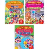 Parıltı Yayınları Muhteşem Çıkartmalar ve Aktiviteler Serisi 3 Kitap - Yaz Zamanı+Oyun Zamanı+Oyuncaklar - 3+ Yaş - Okul Öncesi - 3 Kitap - Set - Çıkartma - Etkinlik - Bulmaca