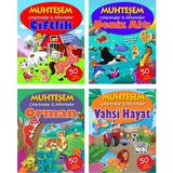 Parıltı Yayınları Muhteşem Çıkartmalar ve Aktiviteler Serisi 4 Kitap - 3+ Yaş - Okul Öncesi - 4 Kitap - Set - Çıkartma - Etkinlik - Bulmaca