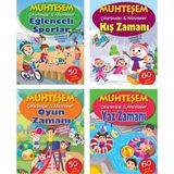 Parıltı Yayınları Muhteşem Çıkartmalar ve Aktiviteler Serisi 4 Kitap - Eğlenceli Sporlar+Kış Zamanı+Yaz Zamanı+Oyun Zamanı - 3+ Yaş - Okul Öncesi - 4 Kitap - Set - Çıkartma - Etkinlik - Bulmaca