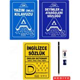 Parıltı Yayınları Yazım(Imla) Kılavuzu Deyimler ve Atasözleri Ingilizce Sözlük 3'lü Sözlük Seti (Biala Kapak)Tdk Son Değişiklikler Esas Alınmıştır Kalem Seti Hediyeli