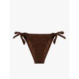 Parıltılı Yanları Bağlamalı Dokulu Bikini Altı