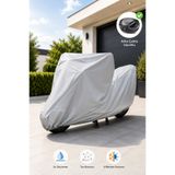 PARİONETTE Honda PCX 125 Uyumlu Motosiklet Brandası Su Geçirmez Arka Çanta Uyumlu Tam Koruma Gri 2020-2026