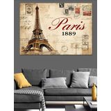 Paris 1889 Retro Poster Dekoratif Kanvas - Mdf Ahşap Tablo