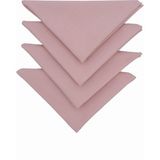 Paris In Paris 4 Adet Gri Renk Kumaş Servis Peçetesi 1.kalite Duck Keten Kumaş (Dertsiz Kumaş) - Pembe - 33 x 33 cm