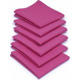 Paris In Paris 6 Adet Pembe Renk Kumaş Servis Peçetesi 1.kalite Duck Keten Kumaş - Fuşya - 33 x 33 cm