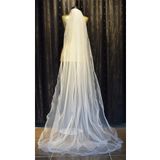 paris in paris Iki Katlı Uzun Gelinlik Duvağı Ve Nikah Duvağı Taraklı 230 Cm 1.kalite Ipek Hayal Tül