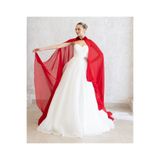 paris in paris YENİ NESİL KIRMIZI ŞİFON KAFTAN-GELİNLİK ÜSTÜ PELERİN-BİNDALLI-ŞİFON KAFTAN-KIRMIZI KINA ELBİSESİ