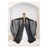 paris in paris YENİ NESİL SİYAH KAFTAN-BİNDALLI-GELİNLİK ÜSTÜ PELERİN-ŞİFON KAFTAN-SİYAH KINA ELBİSESİ