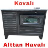 Paris Mat Siyah Emaye Kovalı Kuzine Uyuyan Soba Odun Kömür