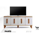 Paris Mdf Tv Ünitesi - Beyaz - Ceviz