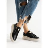Paris Shoes Kadın Siyah B. Sade ve Şık Tasarım Spor Ayakkabı