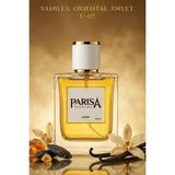 Parisa U-07 Dark Vanilla Edp 50 ml - Vanilya & Tonka Fasulyesi Notalı Tatlı Oryantal Unisex Parfüm PRSU07