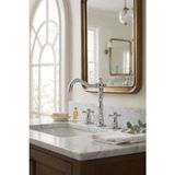 Park Banyo Lüx Rustik Koç 3 Delikli Ankastre Lavabo Bataryası %100 Prinç - Krom