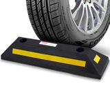 Park güvenliği için kaldırım garaj aracı yer stoperi 1 adet ağır hizmet tipi kauçuk park yeri garaj durdurucu, araba kamyonetler için lastik tekerlek kılavuzu, blok koruma tamponu - Pyle PCRSTP11