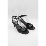 Park Moda Bilek Bağcıklı Topuklu Ayakkabı Pm 44 - K0112 - Siyah Cilt