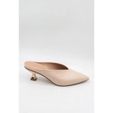 Park Moda Kadın Kısa Topuklu Terlik Pm 207 - K7715 - Bej