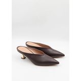 Park Moda Kadın Kısa Topuklu Terlik Pm 207 - K7715 - Kahve Cilt