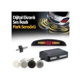 Park Sensörü Dijital Ekranlı Araç Ses İkazlı 22 Mm 4 Renk Siyah
