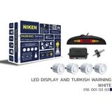 Park Sensörü Led Ekran Ve Turkce Uyarı Beyaz 22Mm