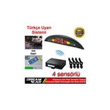 Park Sensoru Turkce Ses,Dijital Ekran,Ses Ikaz,4 Sensor