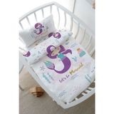 Park Yatak Nevresim Takımı (80x120) - For Baby Serisi - Mor Deniz Kızı