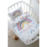 Park Yatak Nevresim Takımı (80x120) - For Baby Serisi - Pembe Gökkuşağı