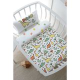 Park Yatak Nevresim Takımı (80x120) - Pure Baby Serisi - Dino ve Kaktüsler