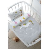 Park Yatak Nevresim Takımı (80x120) - Pure Baby Serisi - Doodle Unicorn