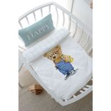 Park Yatak Nevresim Takımı (80x120) - Pure Baby Serisi - Salopetli Ayıcık