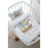 Park Yatak Nevresim Takımı (80x120) - Pure Baby Serisi - Sevimli Kaptan ve Miço
