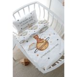 Park Yatak Nevresim Takımı (80x120) - Pure Baby Serisi - Yıldız Tutan Ayı