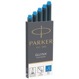 PARKER DOLMA KALEM KARTUŞU QUINK YIKANABİLİR MAVİ 5 Lİ 1950383