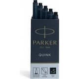 Parker Dolma Kalem Kartuşu Quink Yıkanabilir Siyah (5’li Paket) 1950382 - 5 Adet