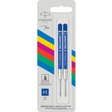 Parker Ekonomik Tükenmez Kalem Yedeği Refill M Uç Mavi Blister (2 Li Paket) P2166544