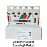 PARKER Jel Kalem Refill Plastik gövde 2'li Blister 12 Adet M uç Siyah