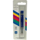 Parker Jel Kalem Refill Plastik Gövde, 2'li Blister M Uç Mavi - 1 Çift