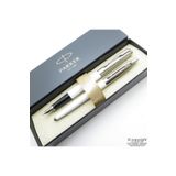 Parker Jotter Original Beyaz Dolma Kalem + Tükenmez Kalem Set | Isme Özel Kalem | Hediyelik Kalem