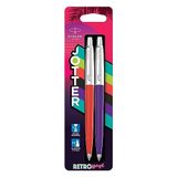 PARKER Jotter Originals Tükenmez Kalemler | Retrowave Koleksiyonu | Vermilion Kırmızı ve İndigo Moru | Mavi Mürekkep | Orta Nokta | 2 Adet
