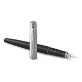 Parker Jotter Siyah Krom Tasarımlı Mavi Mürekkep M Uç Dolma Kalem