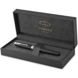 Parker Krom Tasarımlı Dolma Kalem, Orta Kalınlıkta Uç, Mavi Mürekkep